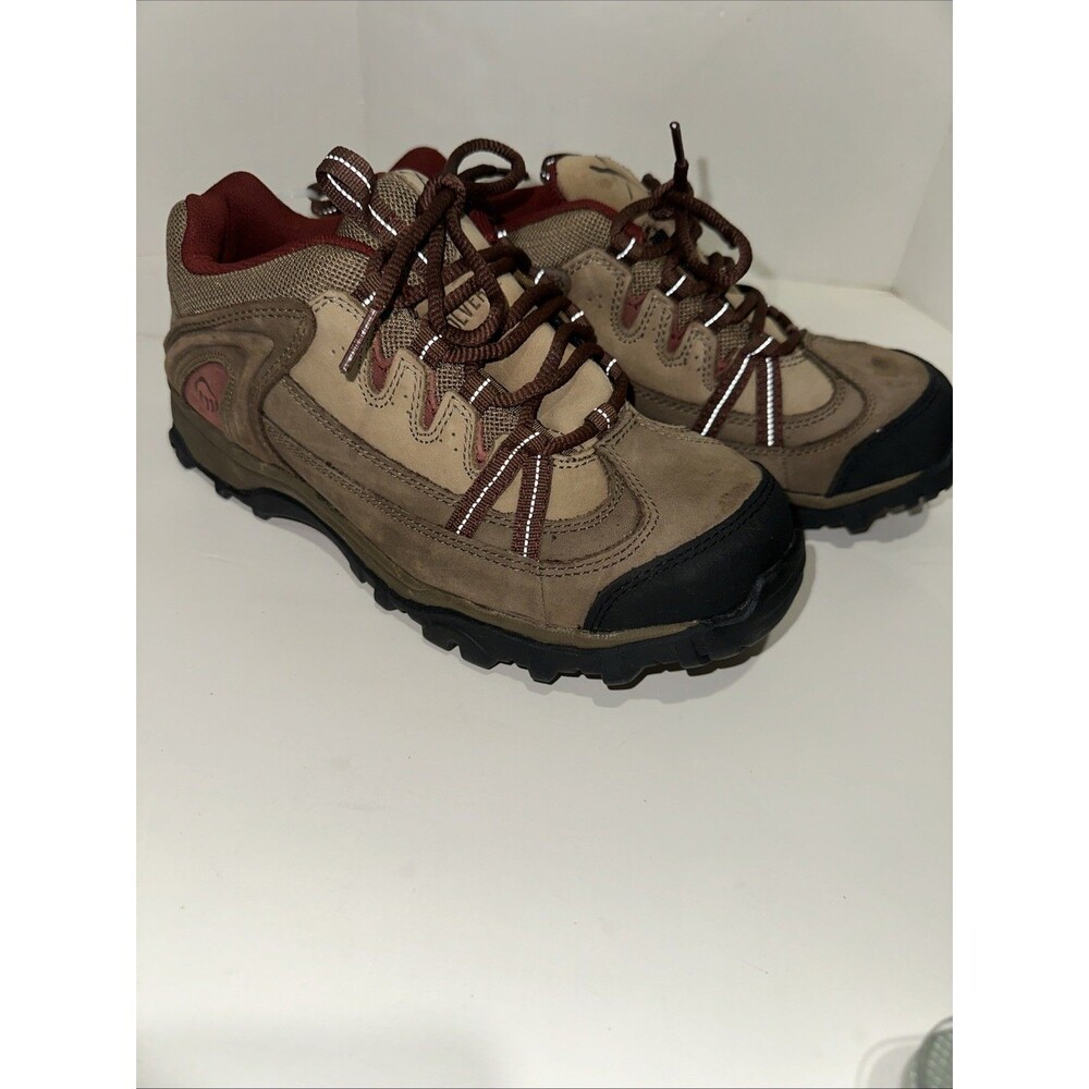 Wolverine Maggie Womens Brown Leather Steel Toe Slip Resistant Work Shoes 8.5W